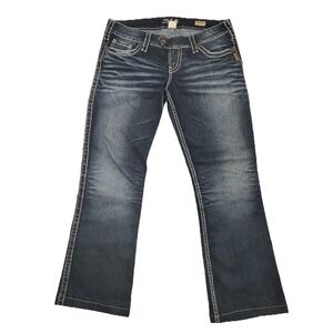 Silver Jeans Tuesday Bootcut Womens W30 L31 Dark Wash Boot Cut Denim